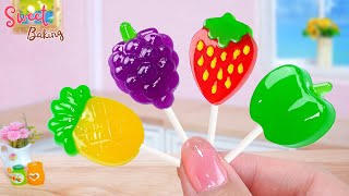 🍋Mini Fruit Rainbow Jelly🍒Beautiful Miniature Rainbow Fruit Jelly Cake Decorating Ideas🍈Sweet Baking [upl. by Ateekal]