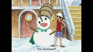 One Piece  Luffy amp Usopp play in snow [upl. by Selimah197]