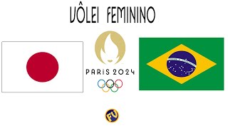 Olimpíadas de Paris 2024 Japão x Brasil  Vôlei Feminino [upl. by Tsuda]