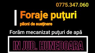 Foraje puțuri  Hunedoara [upl. by Llert]