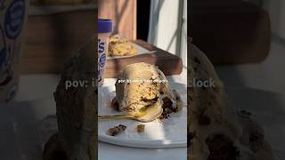 brown butter chocolate chip cookie with ice cream 🤌🫶 recipe cookies icecream [upl. by Lovering]