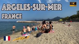 ARGELESSURMER  France  BEACH Tour 4K  July 2023 [upl. by Tavi85]