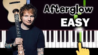 Ed Sheeran  Afterglow  EASY Piano tutorial [upl. by Animaj459]