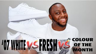 Air Force 1 Triple White VS Fresh VS Colour of the Month MicroSchopes 013 Schopes DM0211 DJ3911 100 [upl. by Hahnke]