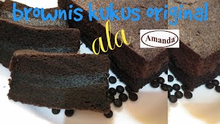 Resep brownis kukus ala amanda  takaran sendok  mudah anti gagal [upl. by Rustin]