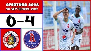 CD FAS 0 vs Alianza FC 4 FULL GAME 9302018 ES Apertura 2018 [upl. by Atsirhc413]