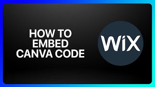 How To Embed Canva Code In Wix Tutorial [upl. by Ahsemal]