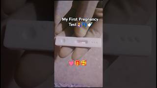 My First Pregnancy Test 🍼👣🤱pregnancy kit baby shorts [upl. by Chev]