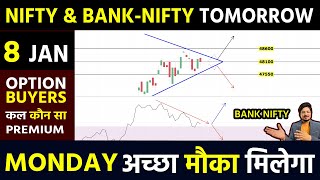 BANK NIFTY TOMORROW PREDICTION 8 JAN  NIFTY PREDICTION TOMORROW  MARKET PREDICTION FOR TOMORROW [upl. by Pedroza]