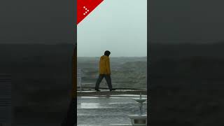 Maltempo sulla costa romagnola la spiaggia di Rimini invasa dal mare [upl. by Naihs457]