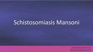 Pronunciation of the words quotSchistosomiasis Mansoniquot [upl. by Genaro902]