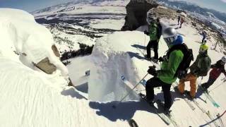 Kevin stomps Corbets Couloir March 2014 [upl. by Ardnasella]