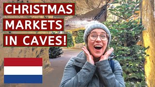 Valkenburg Christmas Markets in CAVES [upl. by Hsakaa]