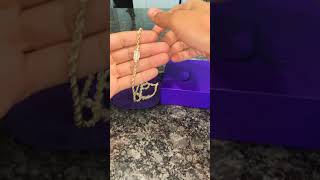 Jacoje 5mm Rope Chain 14k Yellow Gold with Custom Diamond Barrel Lock [upl. by Lashonde118]