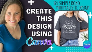 Canva Design Tutorial For Print On Demand Fast Simple Minimalistic Boho Design Style ❤️🔥🚀💲 [upl. by Sateia646]