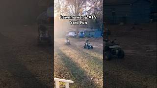 Lawnmower amp ATV Yard Riding [upl. by Ttehc]