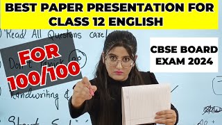 Class 12 English Paper Presentation to score 100100  CBSE CLASS 12 ENGLISH Paper Presentation [upl. by Laney244]