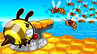 Defending our Bee Island from Endless WASP SWARMS [upl. by Prestige]