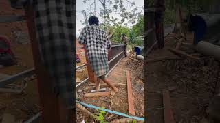 The first rammed Earth wall built on koh Chang ecofriendly ecohouse kohchang [upl. by Nica382]