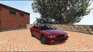 BMW 740i E38  GTA V Realistic Driving  Logitech Steering Wheel [upl. by Howey]