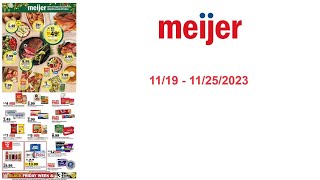 Meijer Weekly Ad US  11192023  11252023 [upl. by Noyrb311]