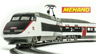 Mehano Train Line HO Scale Speedtrain TGV Tricourant SNCF Electric Model Train Set Unboxing amp Review [upl. by Notsag561]