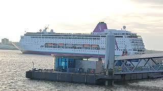 Ambassador Ambition cruise Ship at Liverpool [upl. by Ardnuaek]