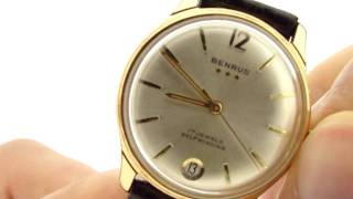 Benrus 3 Star Vintage SelfWinding Watch [upl. by Ettennej210]