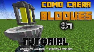 ARMOURERS WORKSHOP MOD  TUTORIAL COMO CREA ARMADURAS  BLOQUES  MINECRAFT [upl. by Inajar]