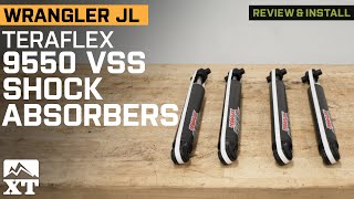 Jeep Wrangler JL Teraflex 9550 VSS Front and Rear Shock Absorbers Review amp Install [upl. by Alcus]