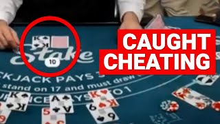 Stakes Blackjack Dealers Caught CHEATING [upl. by Nnil]