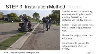 How Its Done  Regrassing Greens With BigRoll Sod [upl. by Fulviah]