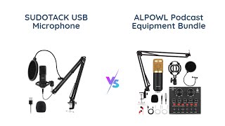 SUDOTACK vs ALPOWL USB Podcast Microphone Comparison [upl. by Raye]