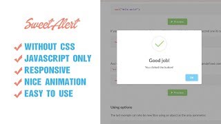 Sweet alert with Javascript [upl. by Brodie]