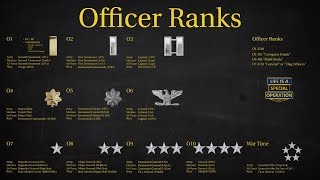 US Military All Branches OFFICER RANKS Explained  What is an Officer [upl. by Enelrats]