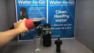 Cola into Water with a WatertoGo filtered water bottle [upl. by Nailliw]