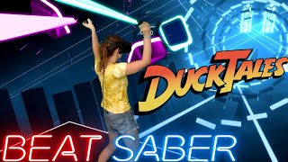 Beat Saber  Ducktales Theme Song Expert First Attempt  FULL COMBO  Mixed Reality [upl. by Edurtreg]