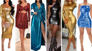 How to Style Metallic Dresses for Different Body Types fashion womenfashion2024 rayeonfashion [upl. by Sirenay]