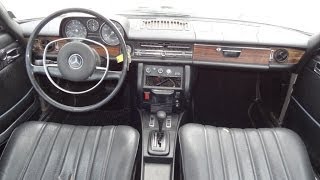 W114 Mercedes Benz 250C Coupe Oldtimer Interior Review Video [upl. by Salvatore555]