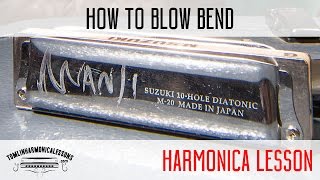 How to blow bend on harmonica [upl. by Aicenav]