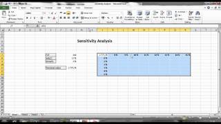 Sensitivity Analysis in Excel [upl. by Vere]