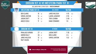 DROUIN 1st XI v WESTERN PARK 1st XI [upl. by Derej949]