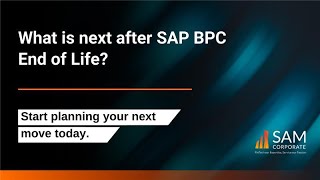 What is next after SAP BPC End of Life [upl. by Yaron138]