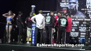 Abner Mares and Ponce De Leon Talk After Weigh In [upl. by Feltie931]