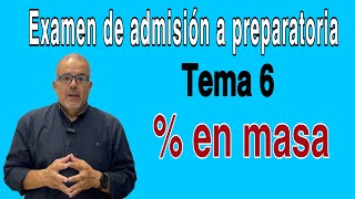 Concentración Porcentaje en masa resolviendo problemas de concentración Tema 6 [upl. by Sokairyk]