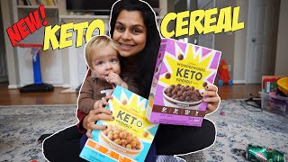 Trying NEW Keto Cereal from Walmart  Full Day of Eating Keto [upl. by Bork]