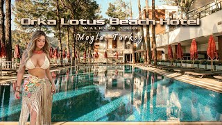 Orka Lotus Beach Hotel Marmaris Mogla Turkey Walking Tour 2022 [upl. by Bezanson]