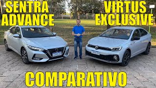 Comparativo Virtus Exclusive x Sentra Advance [upl. by Fairbanks94]