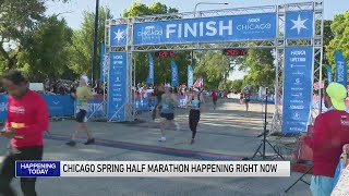 Chicago Spring Half Marathon brings 8000plus runners downtown Sunday morning [upl. by Ayela625]