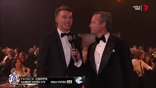 Patrick Cripps  2024 Brownlow Medal Interview  Carlton Football Club  AFL [upl. by Eirehc950]